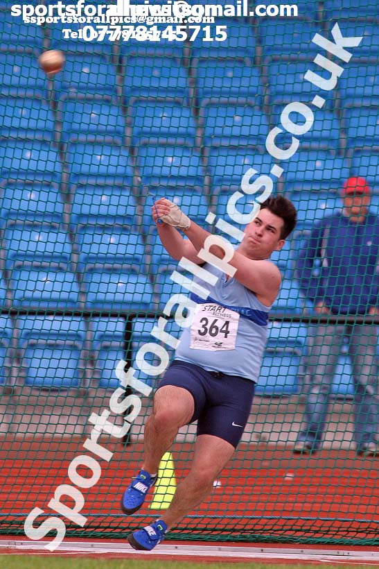 Mens under-20s hammer, Northern Senior and Under-20s Champs., SportsCity, Manchester. Photo: David T. Hewitson/Sports for All Pics